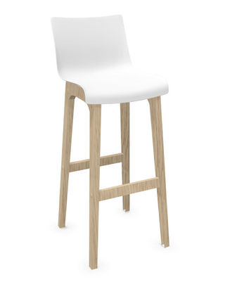 Configuration view of the Buronomic Détente stool with high backrest