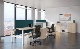 Envol Evo table de réunion tonneau 200x100 assis-debout