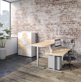 Envol Classic zit-sta bureau met zwengel