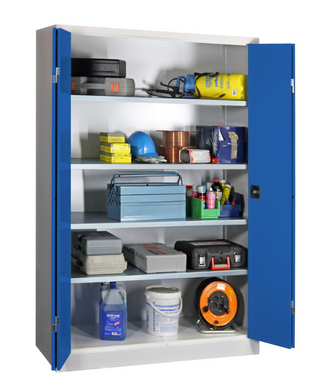 armoire de rangement en acier avec portes pleines 