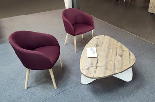 Table basse Buronomic Galet en blanc et Timber