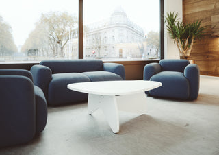Table basse Buronomic Galet blanche