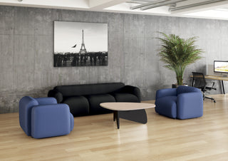 Table basse Buronomic Galet en noir et wire oak