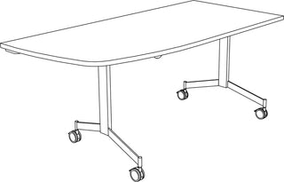 Eureka rounded conference table 150x70