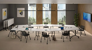 Eureka arc-shaped conference table