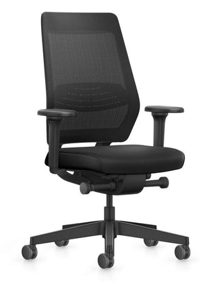 Interstuhl JOYCEis3 JC2N1 ergonomische NPR bureaustoel zwart schuin vooraanzicht