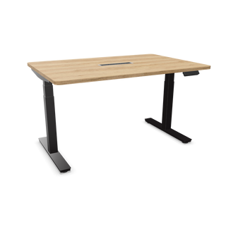 Table de réunion assis-debout Buronomic Alto avec bloc de prises intégré en Nebraska