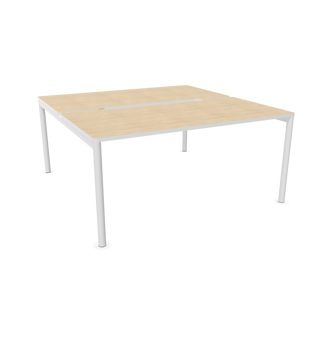 Configuratieweergave van het Buronomic Nuanza bureau met ronde boogpoot