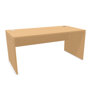 Buronomic Retro desk with beech panel legs