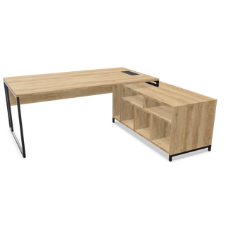 Stricto executive desk with right-hand storage unit